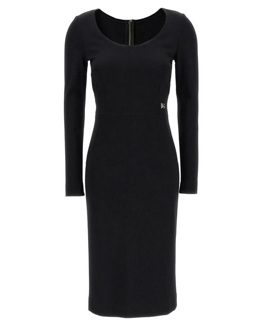 Dolce & Gabbana Black Dolce & Gabbana Logo Dress