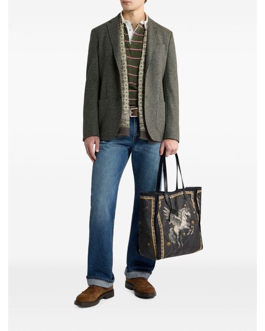 Etro Blue Stright Jeans for men