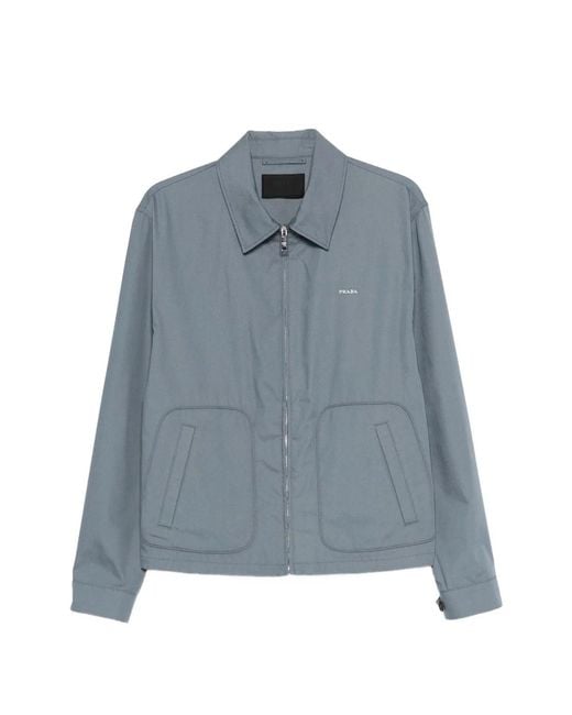 Prada Blue Giubbotti for men