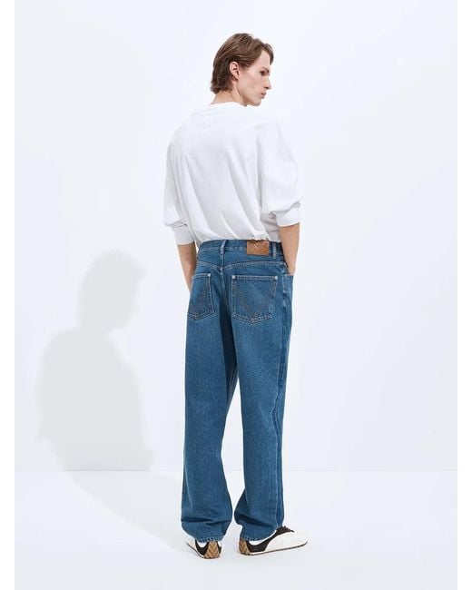 Bottega Veneta Blue Medium Wide Leg Jeans for men