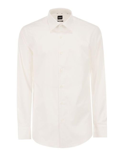 Boss White Slim Fit Shirt for men