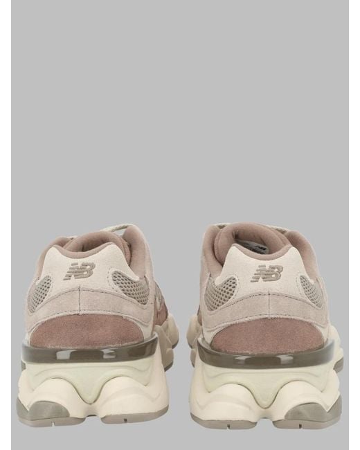 New Balance Natural 9060 Mesh And Suede Sneakers