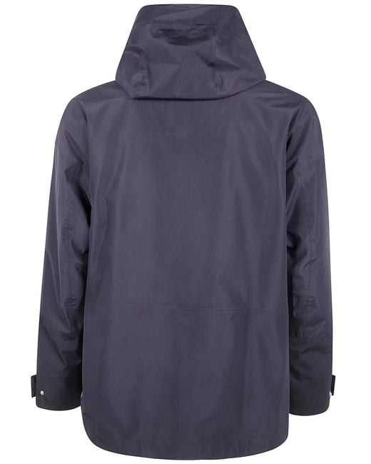 Laminar Blue Cropped Packets Parka Jacket for men