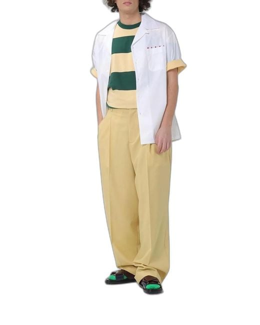 Marni Green And Cotton T-Shirt for men