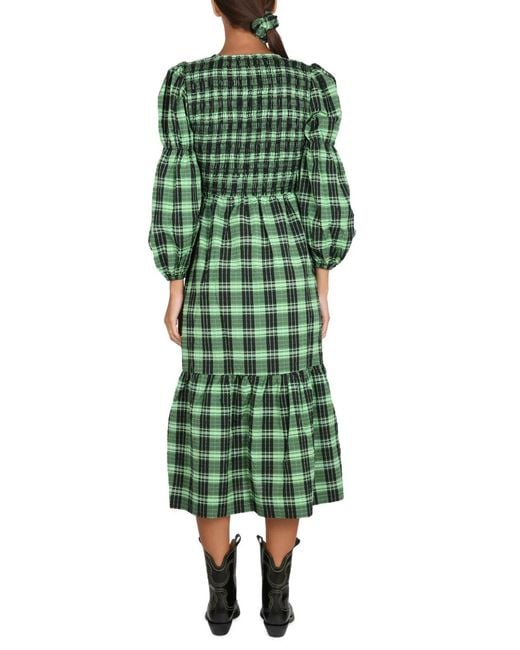 Ganni Green Maxi Dress