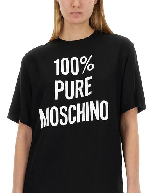Moschino Black Dress With Logo
