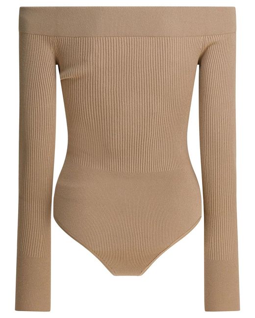 Alaïa Natural Alaia Body Off-Shoulder