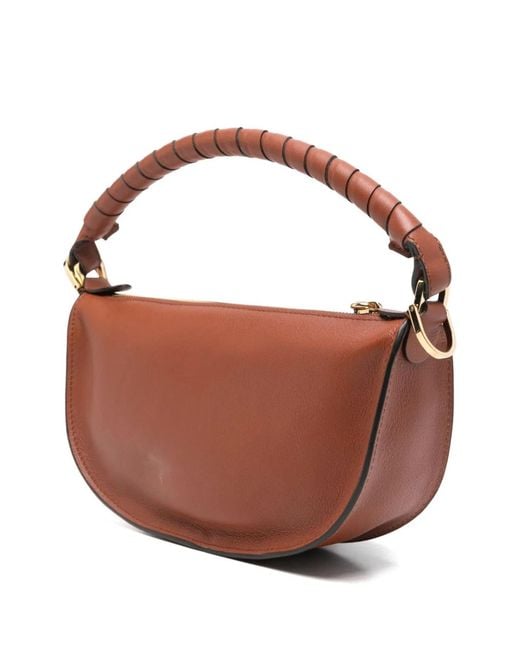 Chloé Brown Mini Marcie Shoulder Bag