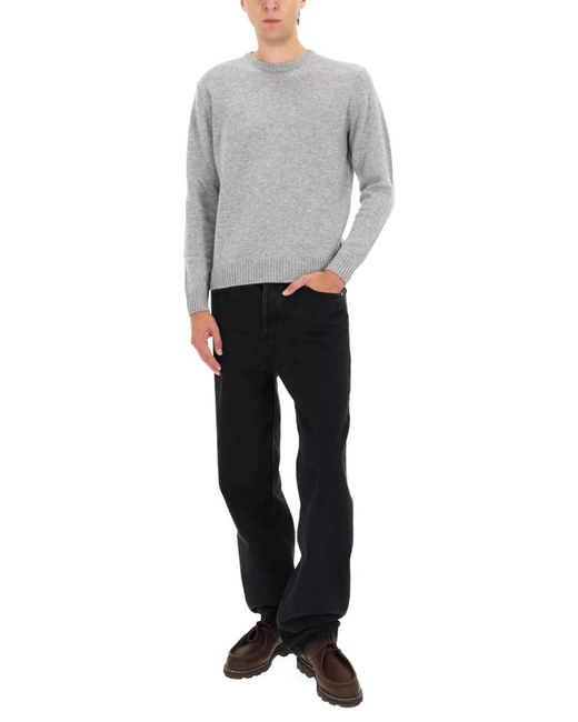 Aspesi Gray Knitted Sweater for men