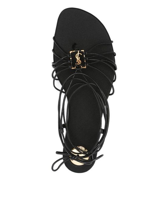 Saint Laurent Black Leather Flat Shoes