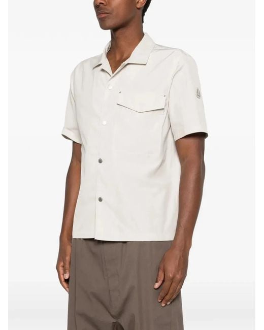 Moose Knuckles White Charlesbourg Short-Sleeve Shirt for men