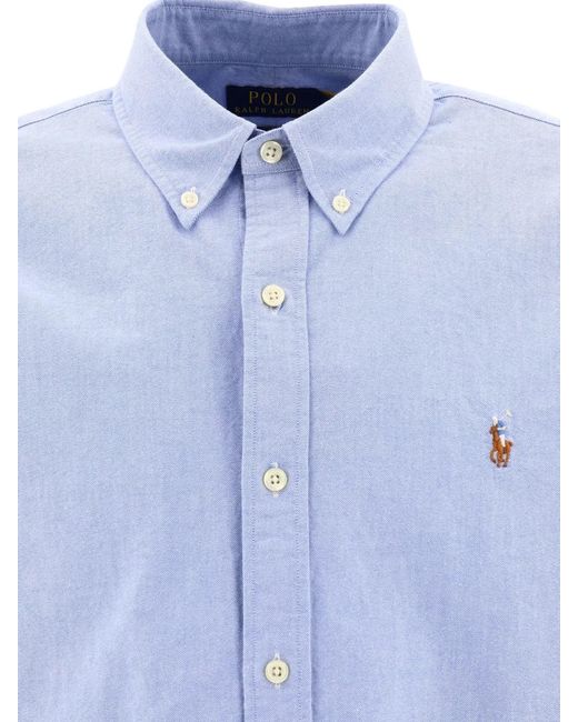 Polo Ralph Lauren Blue Cotton Shirts for men