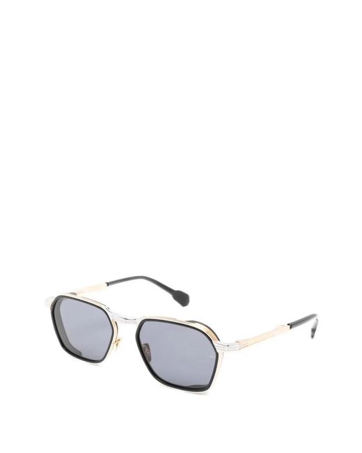 Jacques Marie Mage White "Beckett" Sunglasses