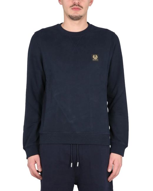Belstaff Blue Sweatshirt With Logo for men