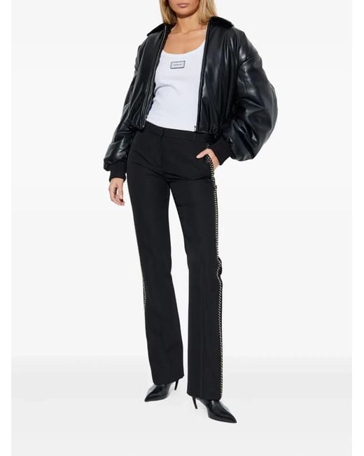 Versace Black Evening Pant Responsible Wool Grain Di Poudre Softer Hand