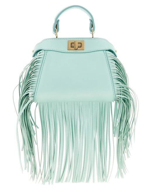 Fendi Blue 'Nano Peekaboo' Handbag
