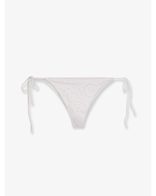 ビキニ MC2 SAINT BARTH Marielle Bikini Slip Mc2 Saint Barth Marielle Sangallo Lace Bikini Slip in White