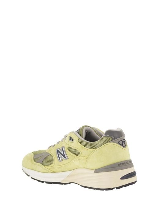 New Balance Yellow 991V2
