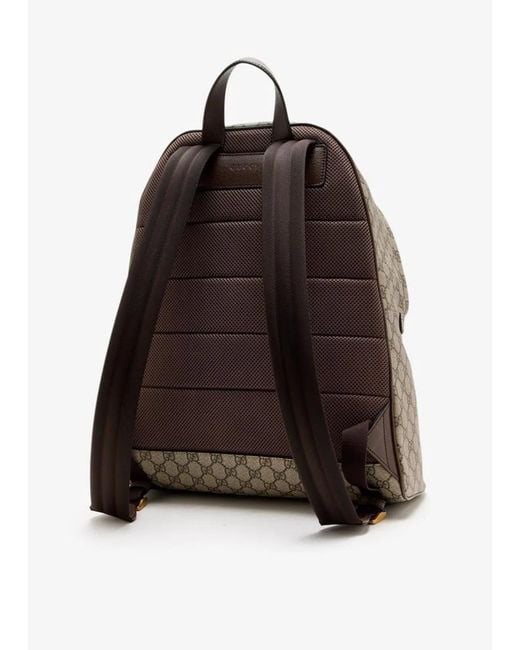Gucci Gray Canvas Medium Ophidia Backpack for men