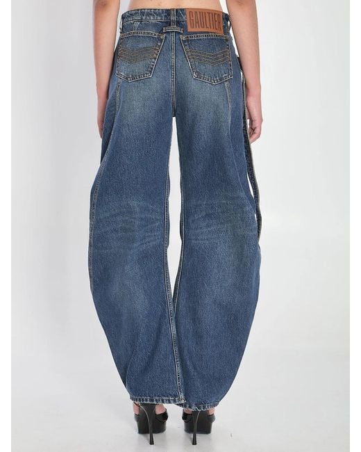 Jean Paul Gaultier Blue Strap Jeans