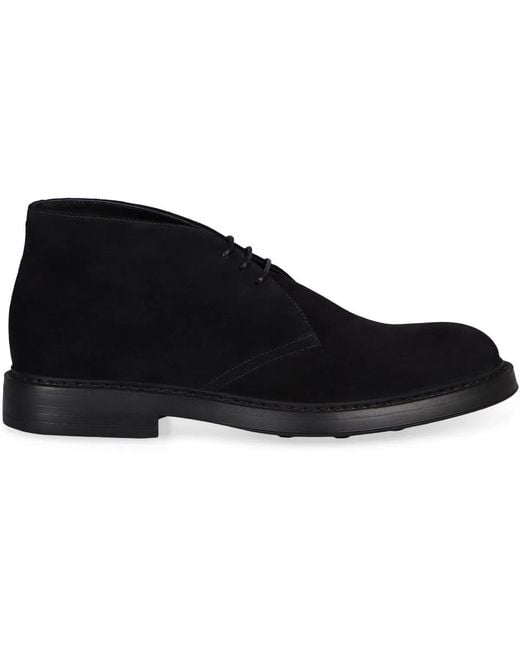 Doucal's Black Suede Desert Boots for men