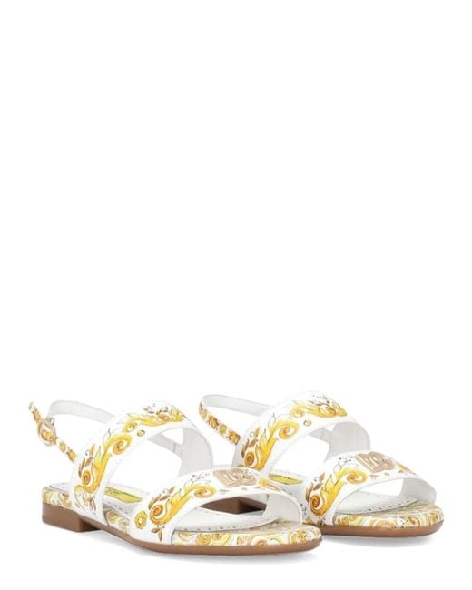 Dolce & Gabbana Metallic Dolce & Gabbana Printed Calf Sandal