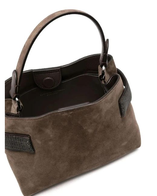 Brunello Cucinelli Brown Leather Bag