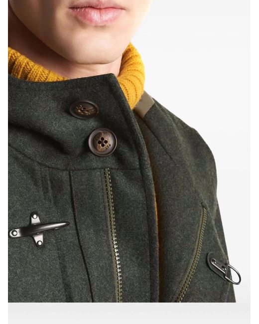 Fay Black Toggle Fastening Hooded Jacket for men
