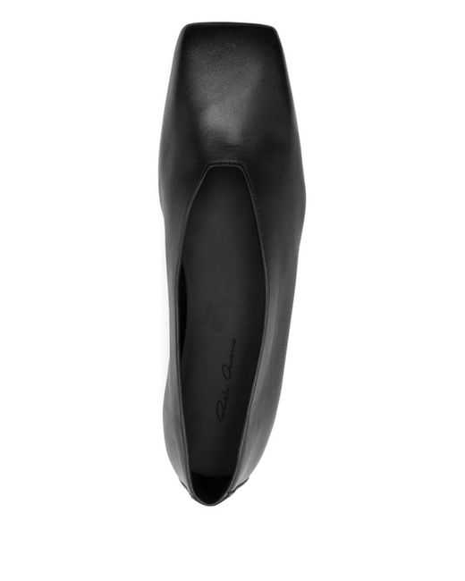 Rick Owens Gray Leather Ballet Flats