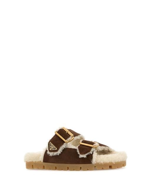 Prada Brown Slippers