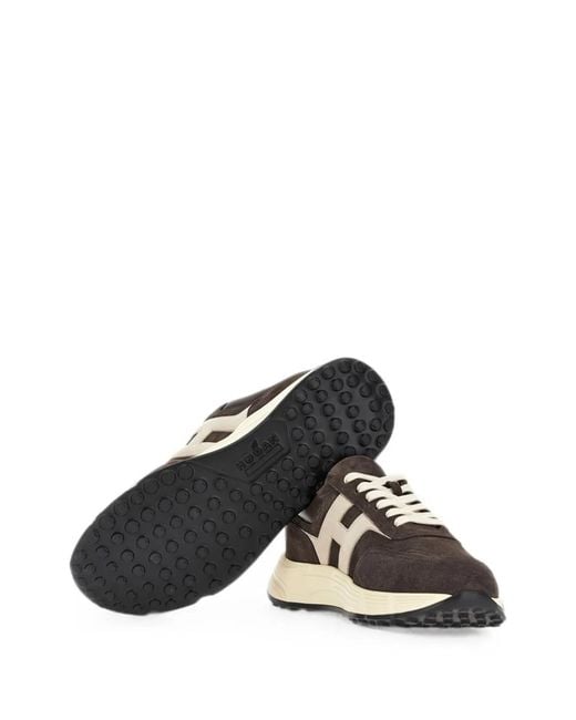 Hogan Brown Hyperlight Allacciato H Trainers – – Leather – for men
