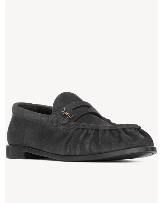 Saint Laurent Gray Le Loafer Supple for men
