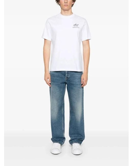 Golden Goose Deluxe Brand Blue "Golden M's" Pant Skate Loose Medium Washed Denim for men