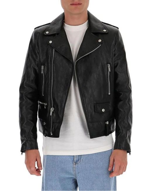 Saint Laurent Black Leather Jacket for men