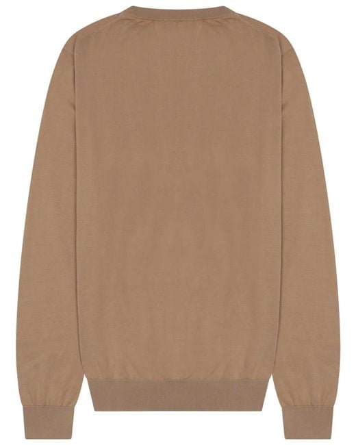 Drumohr Brown Cotton Sweatshirt for men