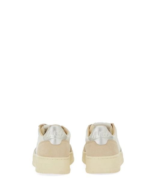 Autry White "Medalist Low" Sneaker