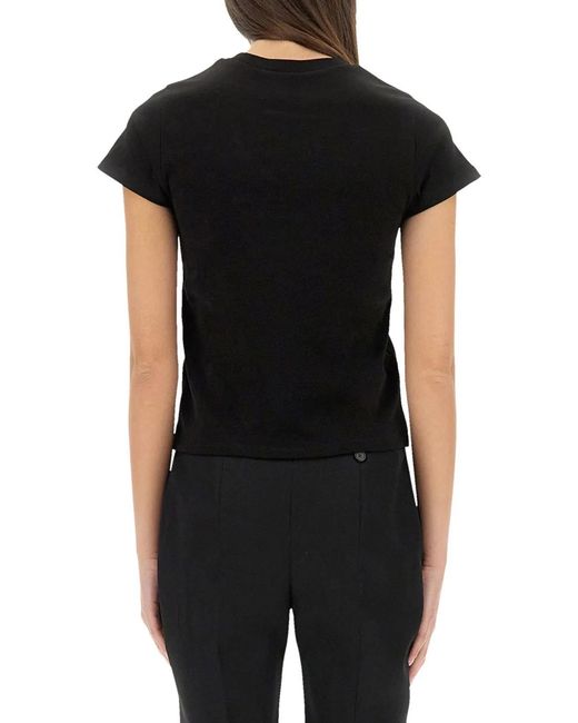 McQueen Black T-Shirt With "Skull" Embroidery