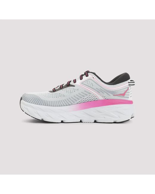 Hoka One One Pink Light Textile Synthetic Sneakers