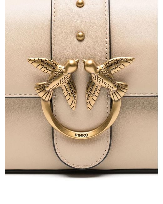 Pinko Natural Leather Shoulder Strap Bag