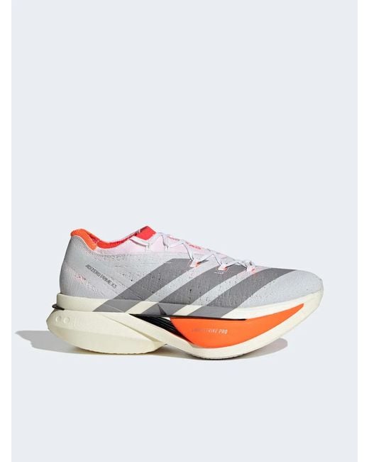 Adidas Originals White Adizero Prime X3 Strung Sneaker for men
