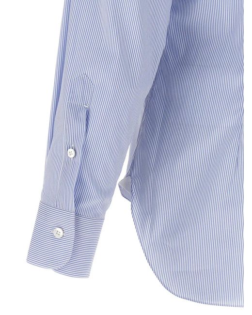 Barba Napoli Blue Striped Shirt for men