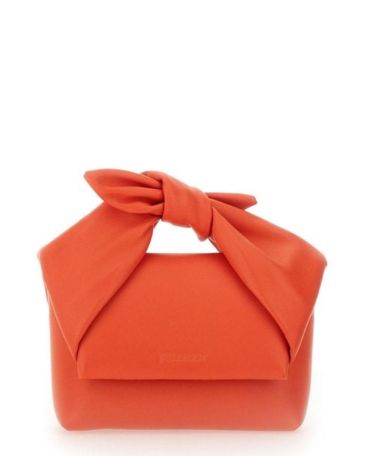 J.W. Anderson Red Mini Bow Twister Handbag