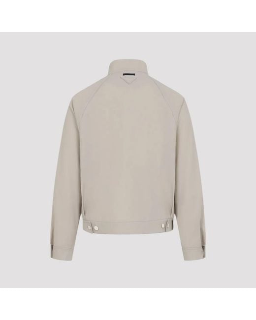 Prada Gray Cotton Jacket for men