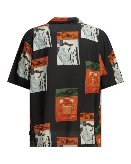 Carhartt Black Sean Hamilton Casual Viscose Shirt for men
