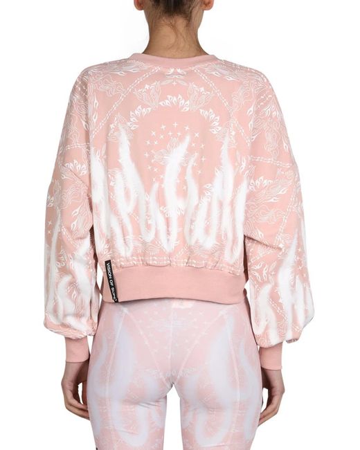 Vision Of Super Pink Paisley Pattern Sweatshirt