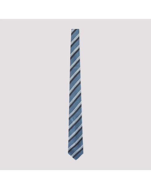 Kiton Blue Silk Tie for men