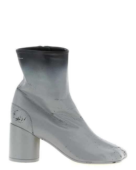 MM6 by Maison Margiela Gray 'Anatomic' Ankle Boots