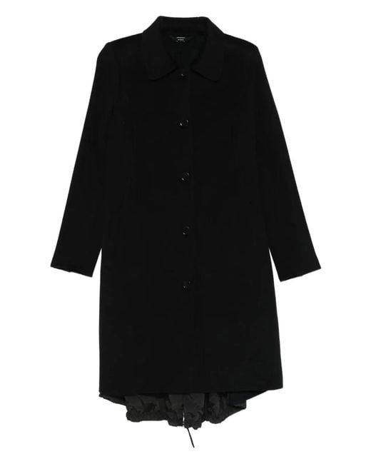 High Black Single-Breasted Coat