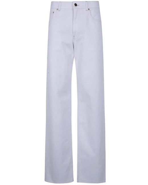 Fabiana Filippi White Wide Leg Trousers