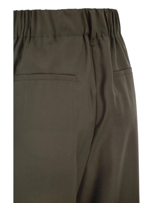 Herno Green Military Elastane Trousers